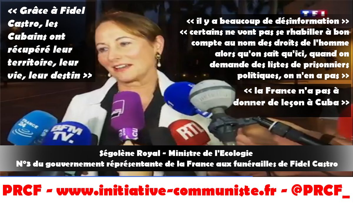 Ségolène Royal Cuba et les hurlements des chiens de garde de la dictature du Capital
