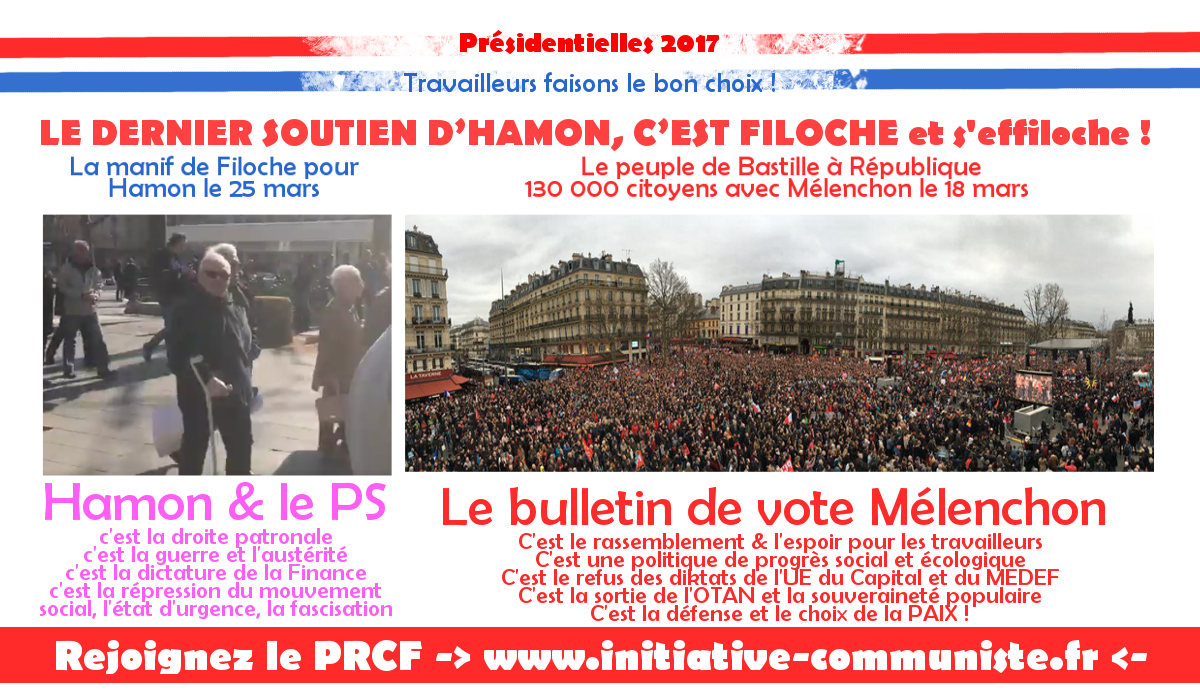 LE DERNIER SOUTIEN D’HAMON, C’EST FILOCHE (on peut aussi l’écrire autrement…) ! – Par Floréal, PRCF
