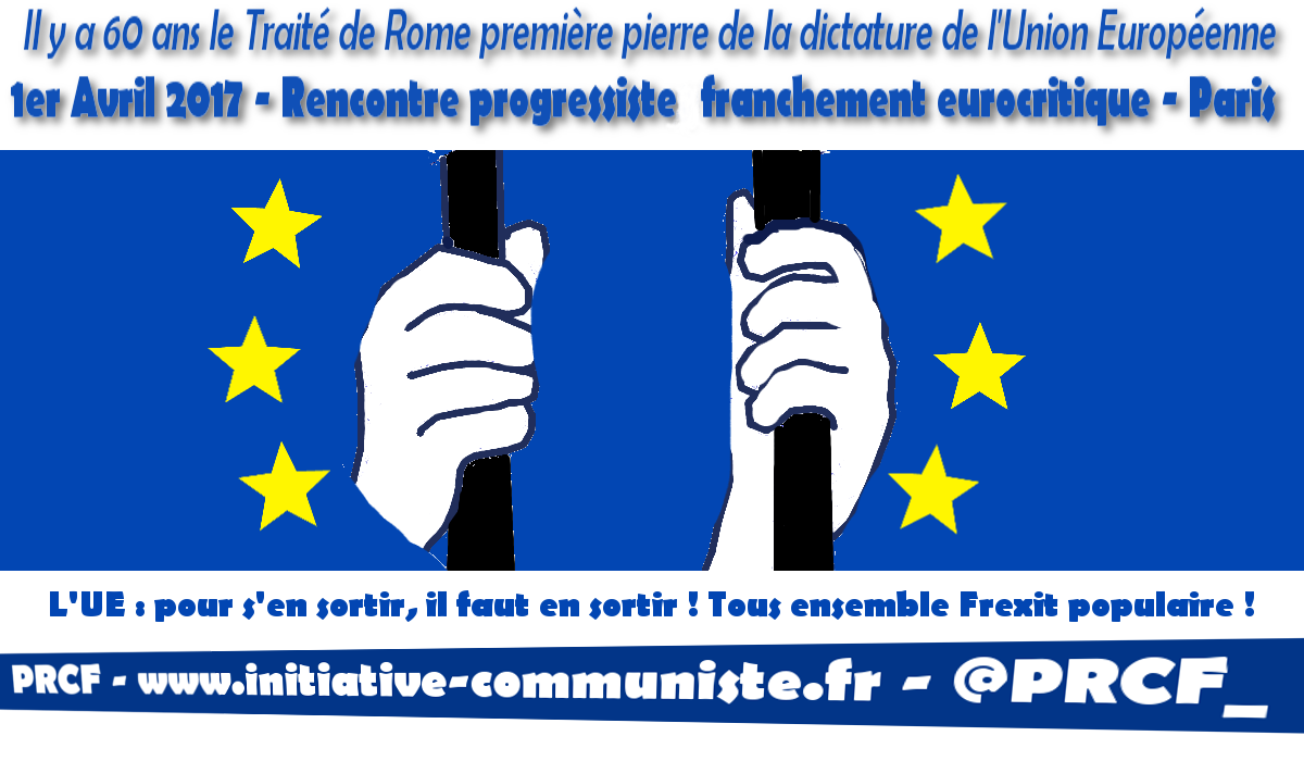 60e anniversaire du Traité de Rome : Rencontre progressiste franchement euro-critique !