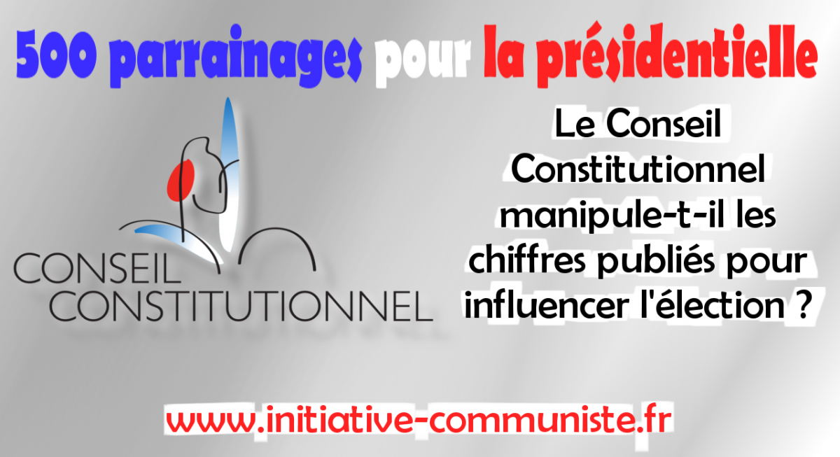 Le Conseil Constitutionnel manipule-t-il les publications des 500 signatures pour les candidats à la présidentielle ?