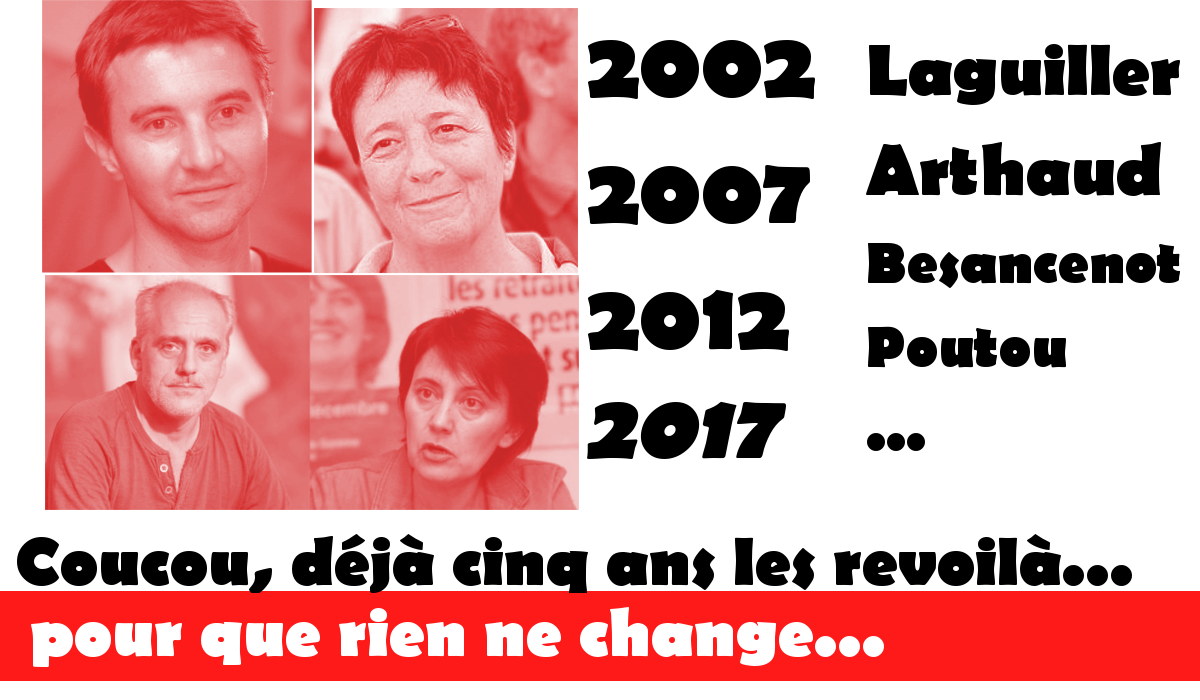 Coucou, déjà cinq ans les revoilà, nos bons amis de Lutte « ouvrière »