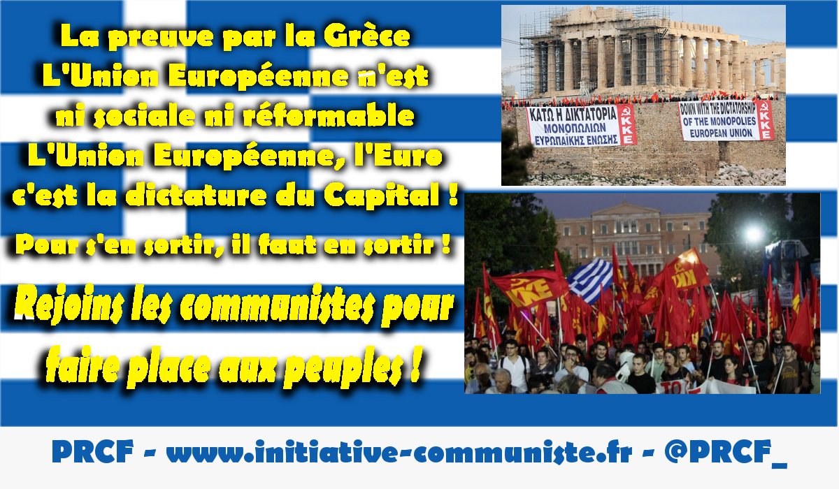 Grèce : mobilisation avec les communistes pour stopper la nouvelle euro offensive austéritaire de Tsipras UE PGE !