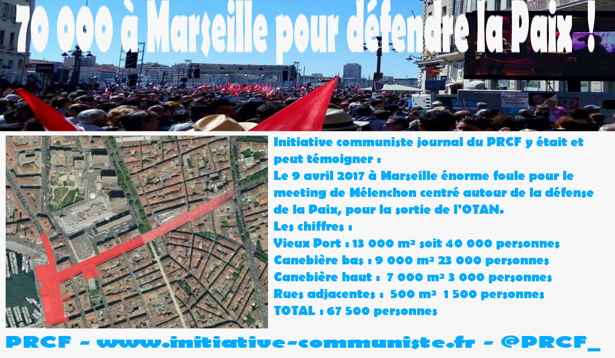 Meeting à Marseille : 70 000 pour la Paix et la sortie de l’OTAN avec le candidat Mélenchon #JLMMarseille