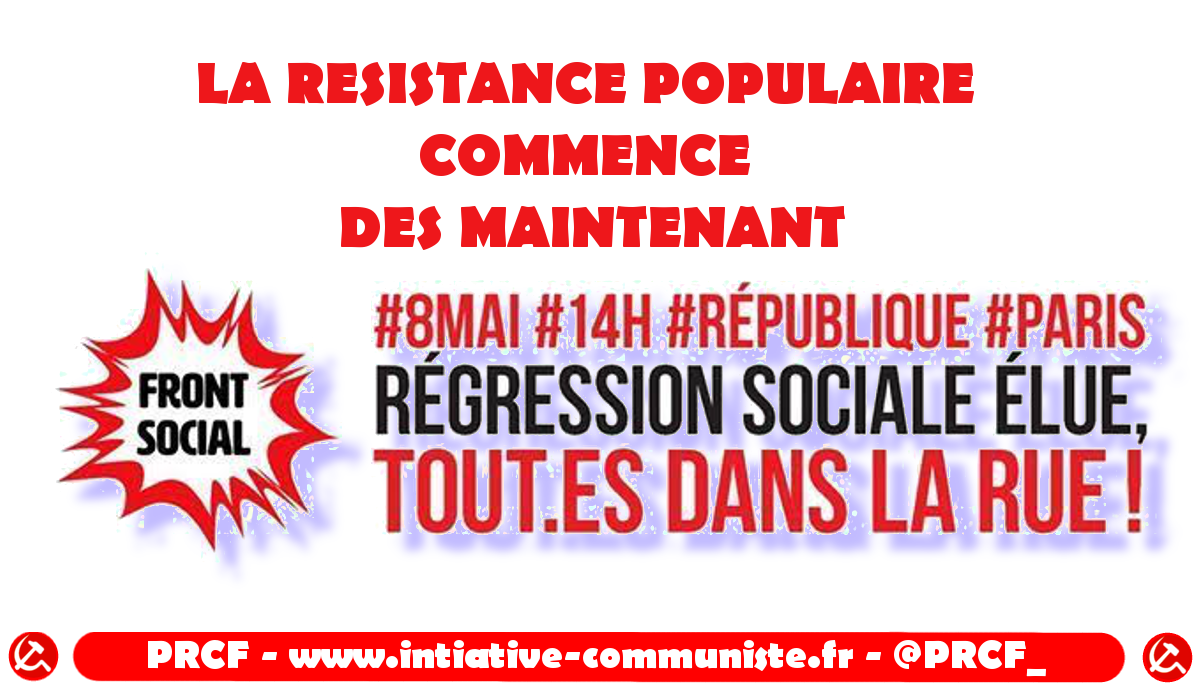 #8mai la résistance contre l’euro casse sociale Macron commence maintenant #frontsocial [République 14h Paris]