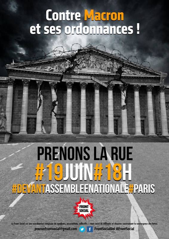 Le PRCF et les JRCF répondent à l’appel du #FrontSocial ! Mobilisation le 19 juin !