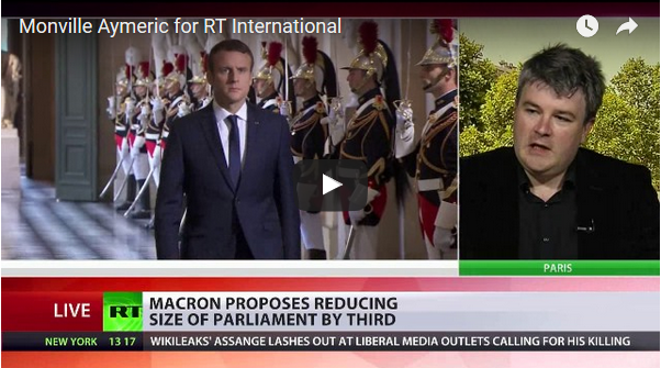 Interviewé par Russia Today Aymeric Monville (PRCF) dénonce Macron qui s’attaque au peuple depuis Versailles