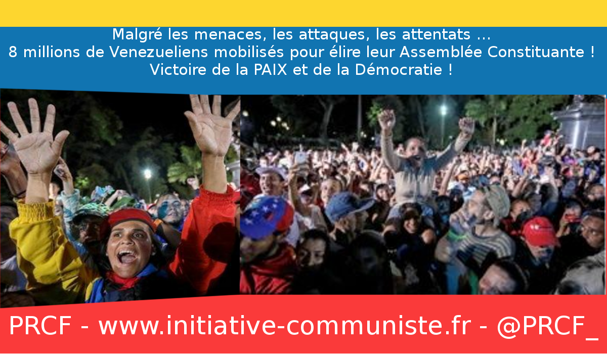 Forte participation pour la Constituante au Venezuela qui fait le choix de la paix et de la démocratie