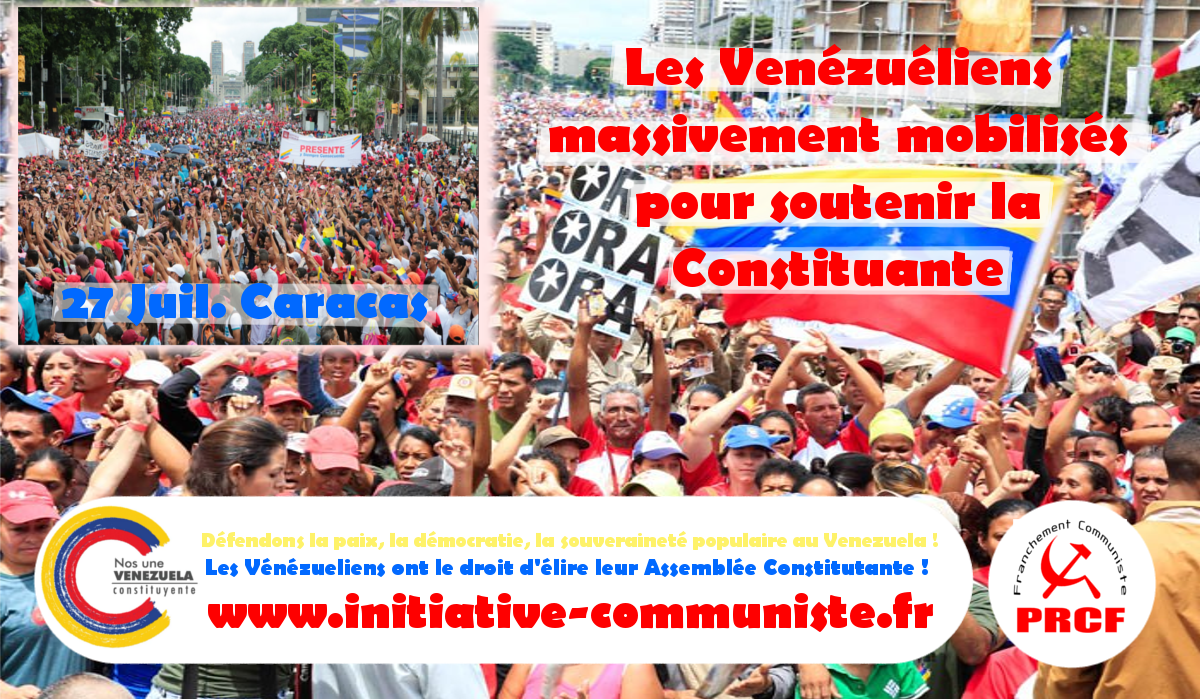 Dans la rue, soutien massif à la constituante au Venezuela #VenezuelaCorazóndeAmerica #VamosConLaConstituyente