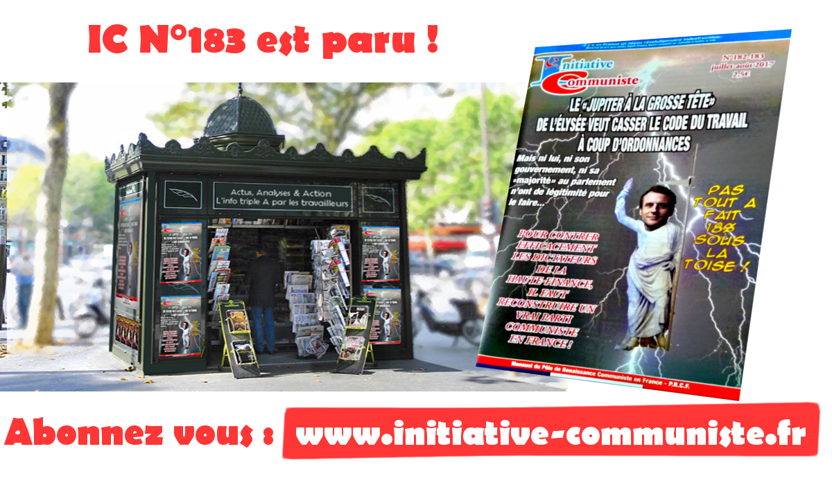 IC n°183 est paru ! Aout 2017