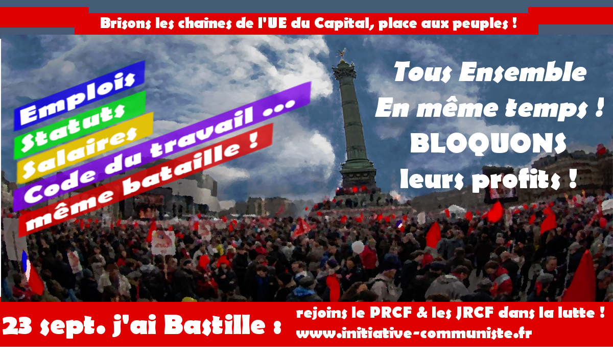 Face au diktat de Macron-MEDEF,  le peuple en marche résiste et signe! #DemainJaiBastille