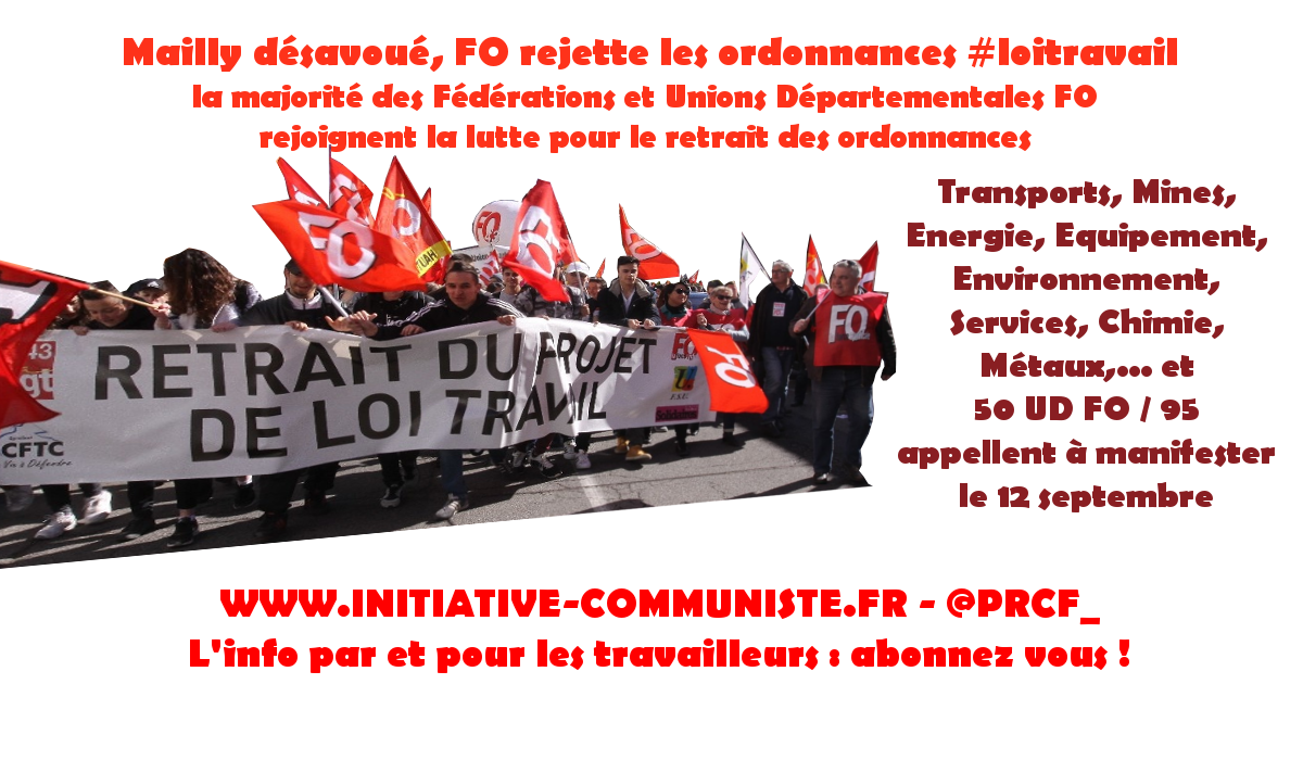 Mailly désavoué : FO contre les ordonnances, ses principales fédérations manifesteront le 12 avec la CGT