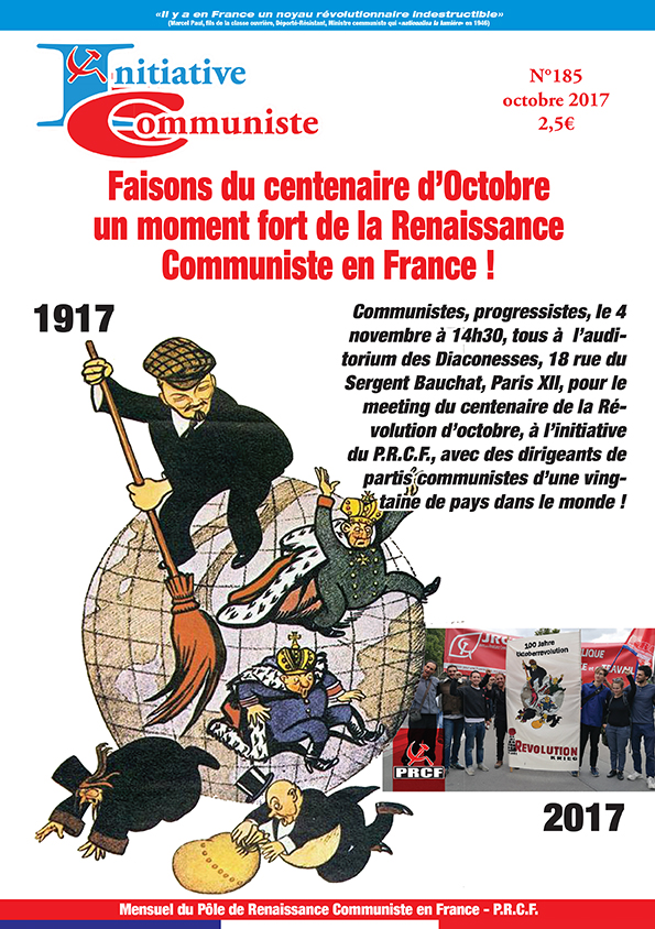 Une du numéro 185 (octobre 2017) d'initiative communiste