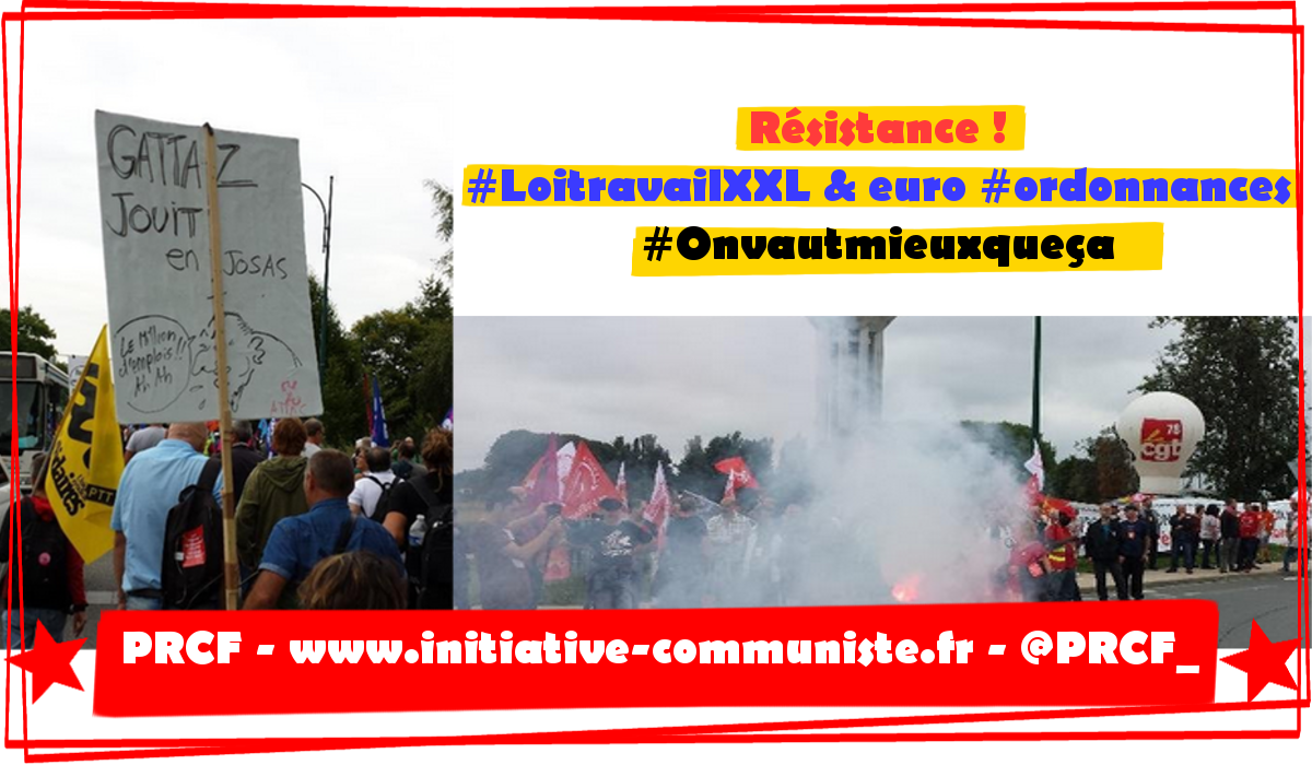 Contre le MEDEF et son monde : une délégation du PRCF et des JRCF à Jouy-en-Josas