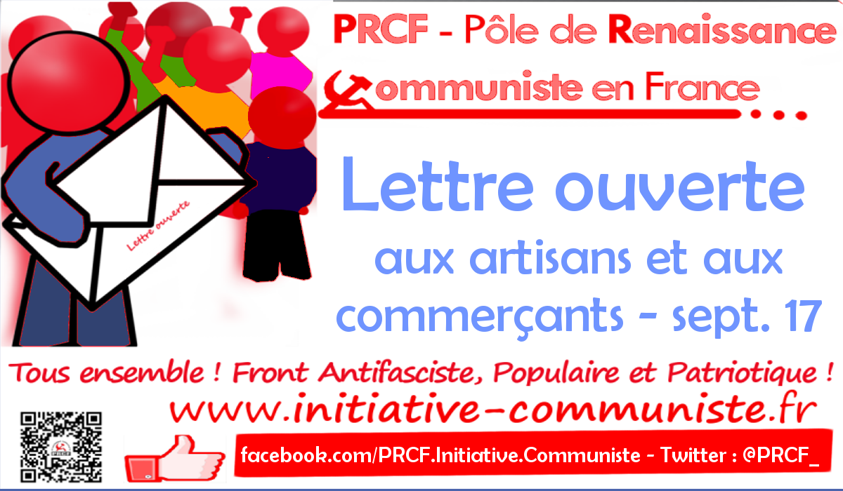LETTRE aux ARTISANS et aux COMMERCANTS – Automne 2017 – PRCF