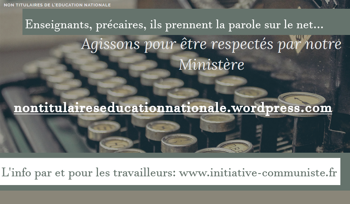 Les enseignants précaires exploités par l’Éducation Nationale se mobilisent