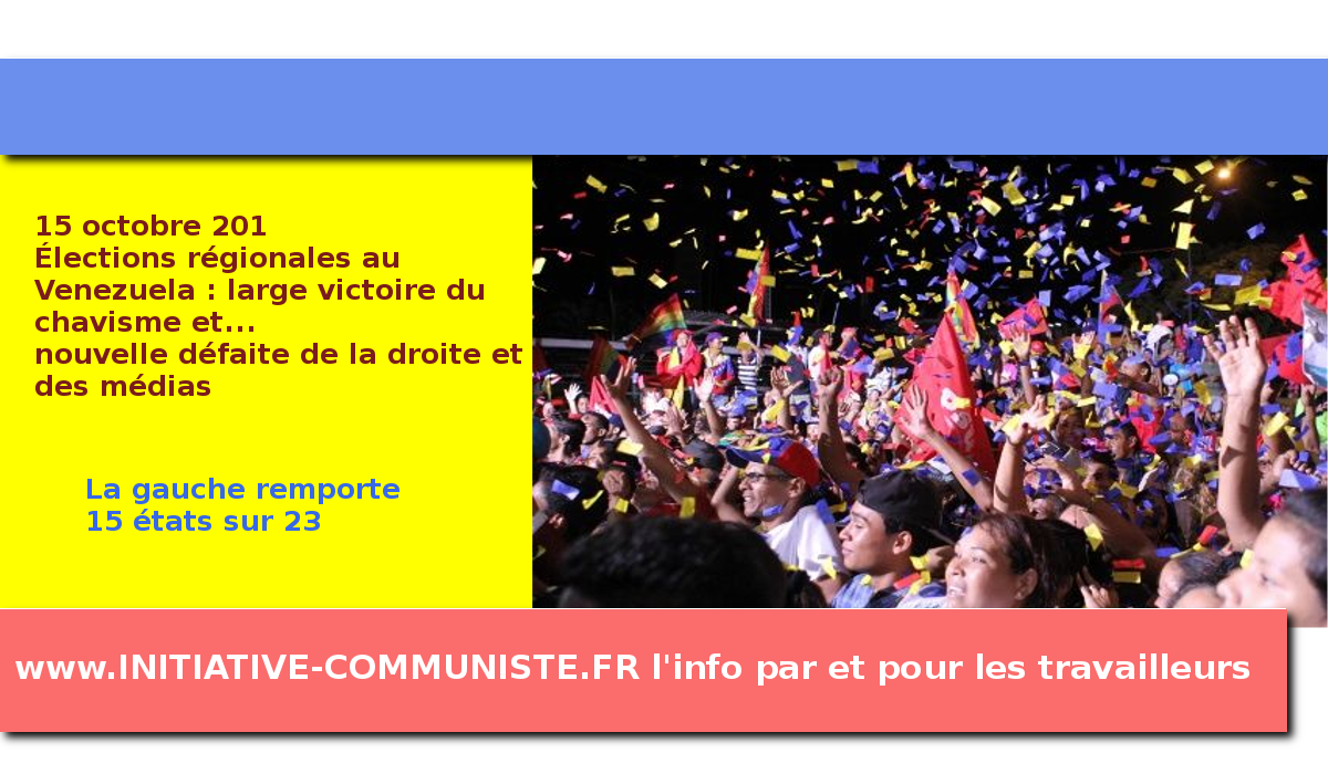 Élections régionales au Venezuela : large victoire du chavisme et… nouvelle défaite de la droite et des médias