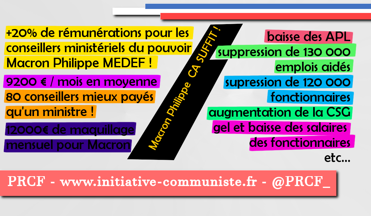 +20% pour les salaires des conseillers ministériels qui passent à 8 SMIC mensuels !