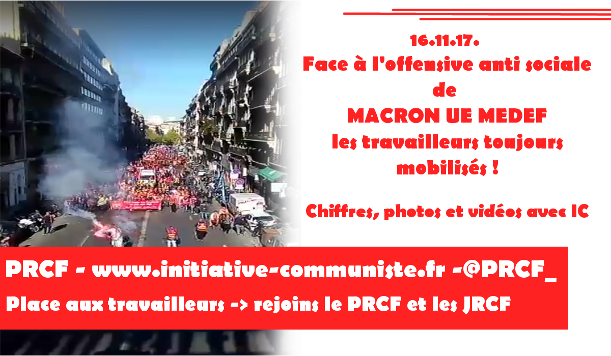 #manif16novembre : les chiffres et photos de manifestations réussies contre le coup d’état social de MACROn UE MEDEF