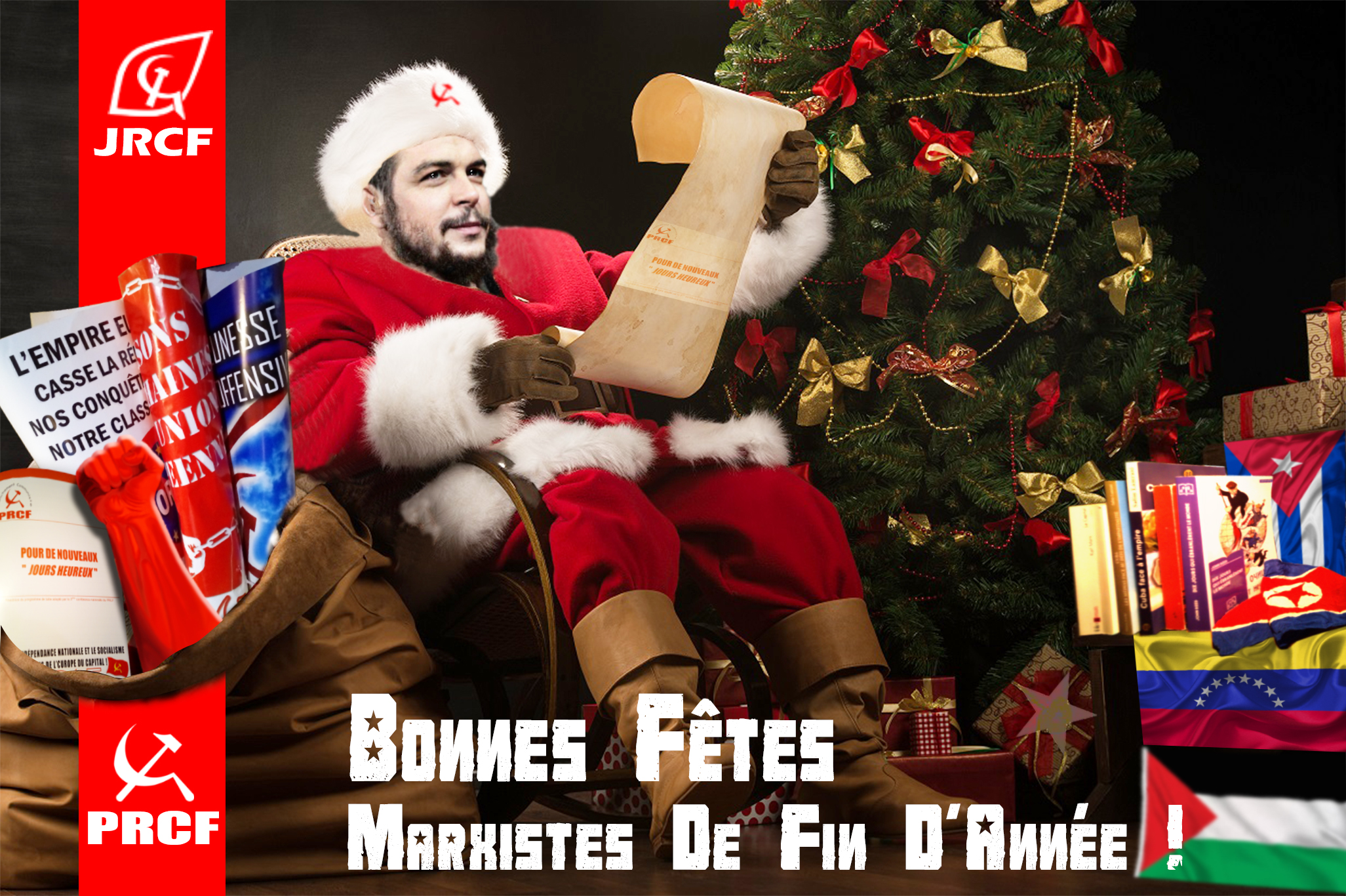 Le PRCF et Initiative Communiste vous souhaitent d’excellentes fêtes de fin d’années ! #joyeuxnoel rouge !