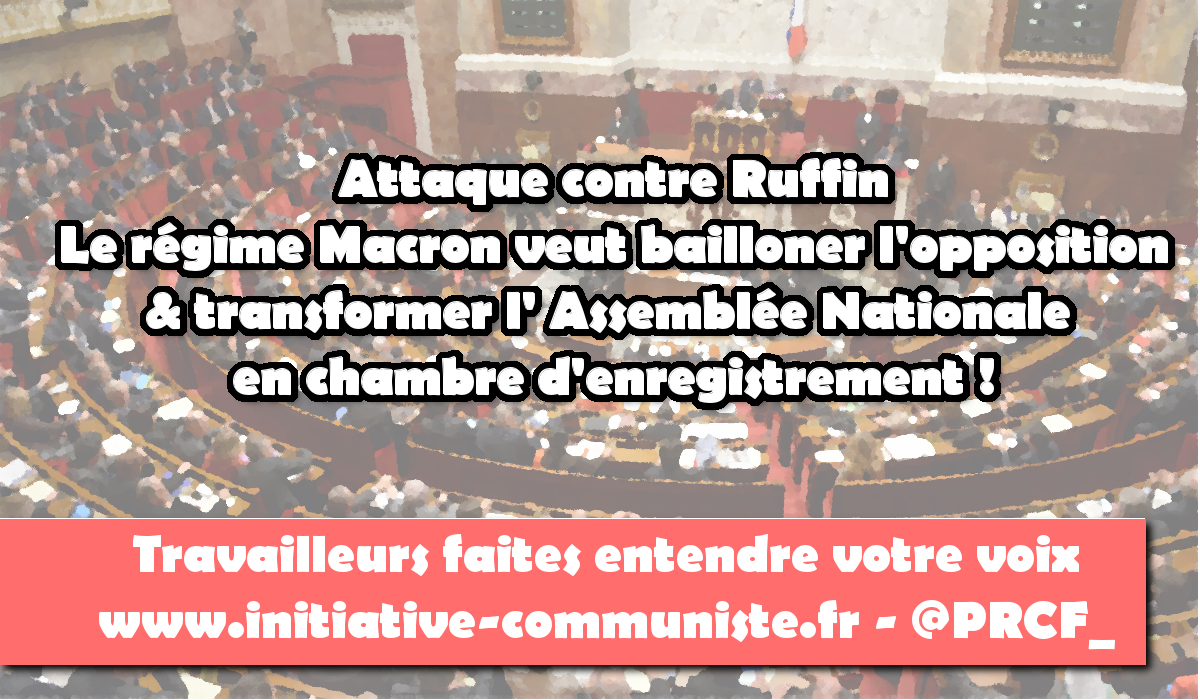 60 000 personnes soutiennent Ruffin contre les oukases de De Rugy prétendant commander les députés !