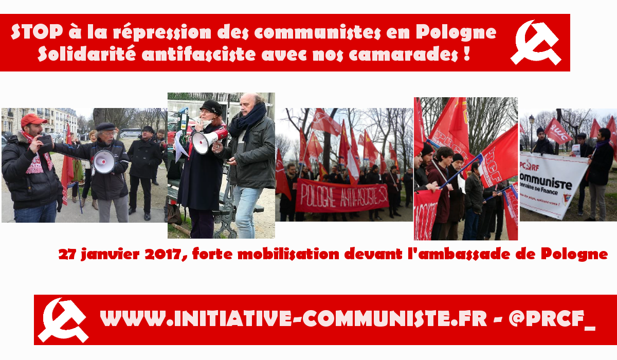 Rassemblement de solidarité avec les communistes polonais