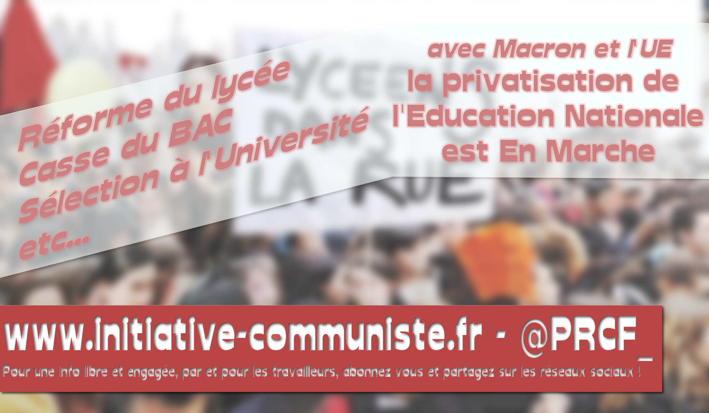 La réforme du BAC en période de soldes : la casse du lycée public et du BAC en marche !