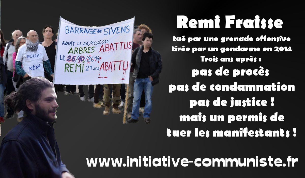 Mort de Rémi Fraisse : Permis de tuer, interdiction de manifester