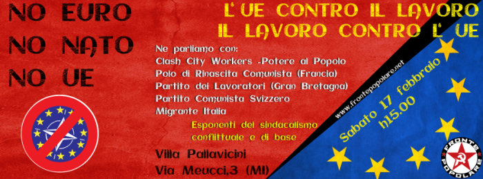 Italie, le PRCF invité par le Fronte Popolare au meeting internationaliste de Milan