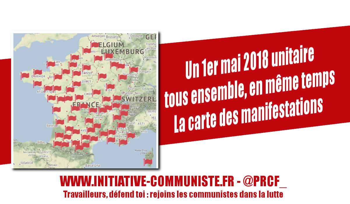 #1ermai : la carte des manifestations du 1er mai près de chez vous !