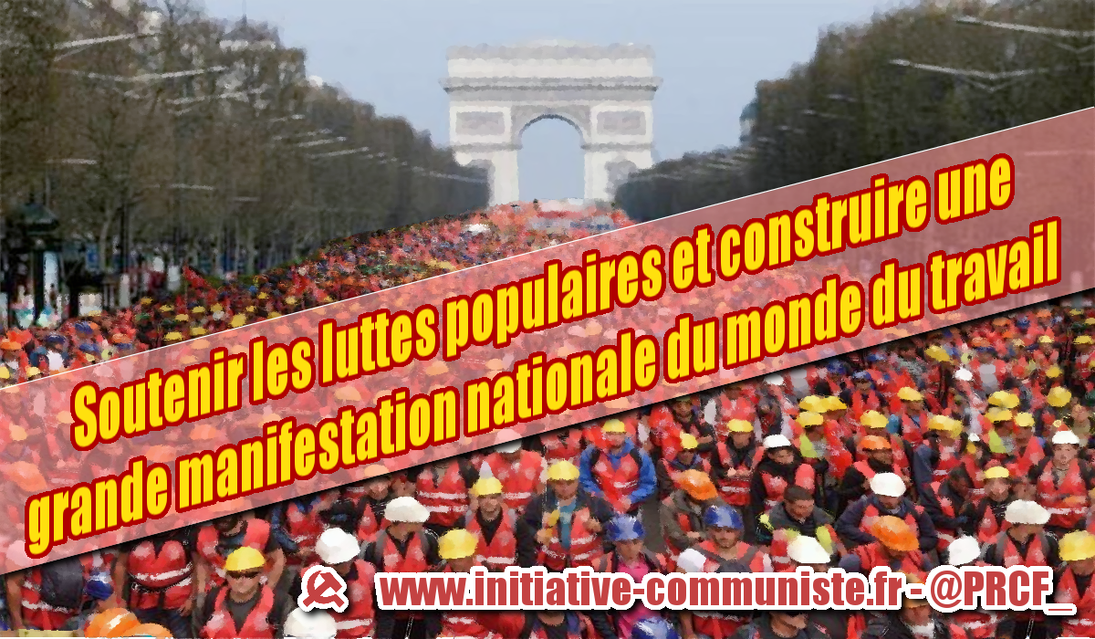 Soutenir les luttes populaires et construire une grande manifestation nationale du monde du travail