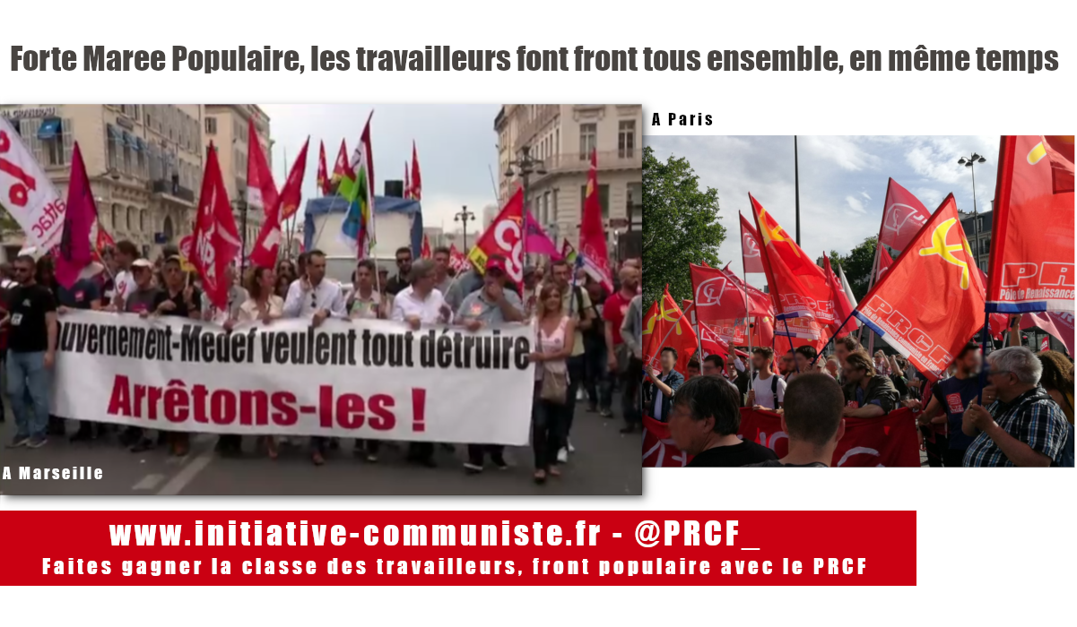 #mareepopulaire : Forte mobilisation et tous ensemble pour opposer un front populaire aux attaques de Macron-UE-MEDEF