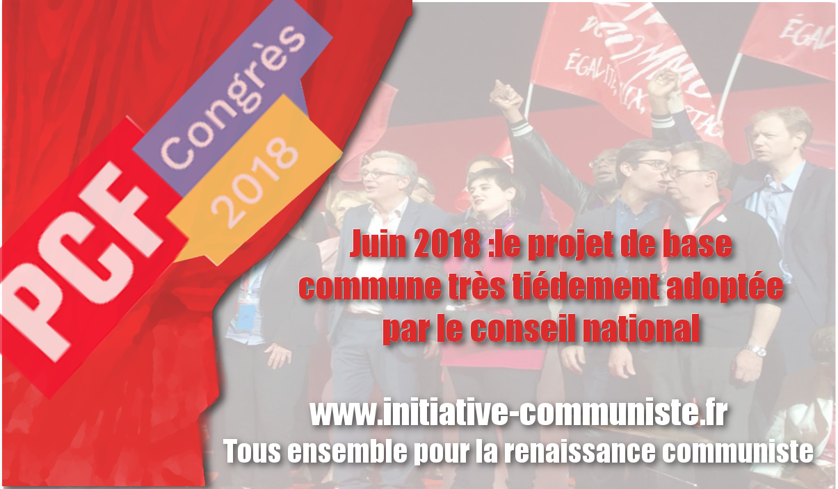 38e CONGRÈS DU PCF-PGE. : entre maintien de la direction faillie et tentation de la révolution de palais ?