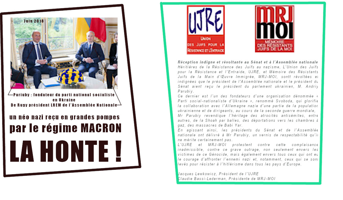 « indigne et révoltante » les associations juives dénoncent la réception de Parubiy par le régime Macron