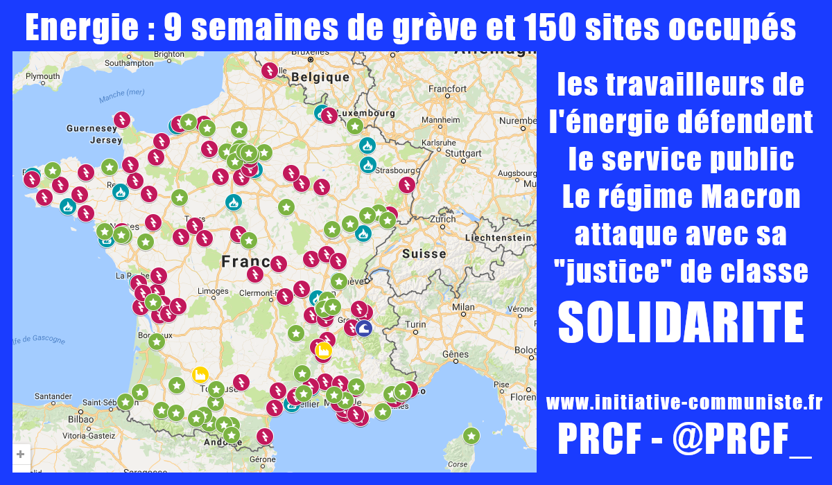 Énergie: 150 sites occupés, 9 semaines de grève. Face à la mobilisation qui monte, la répression judiciaire anti-syndicale !