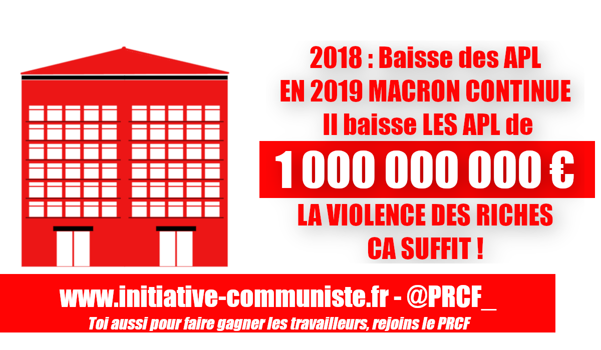 Nouvelle baisse de 1 milliard d’euros des APL !