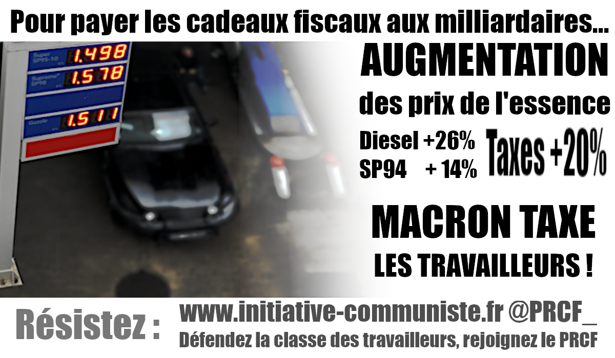 Prix de l’essence et diesel : Macron taxe les travailleurs – les chiffres  #CaPartDansToutLEssence