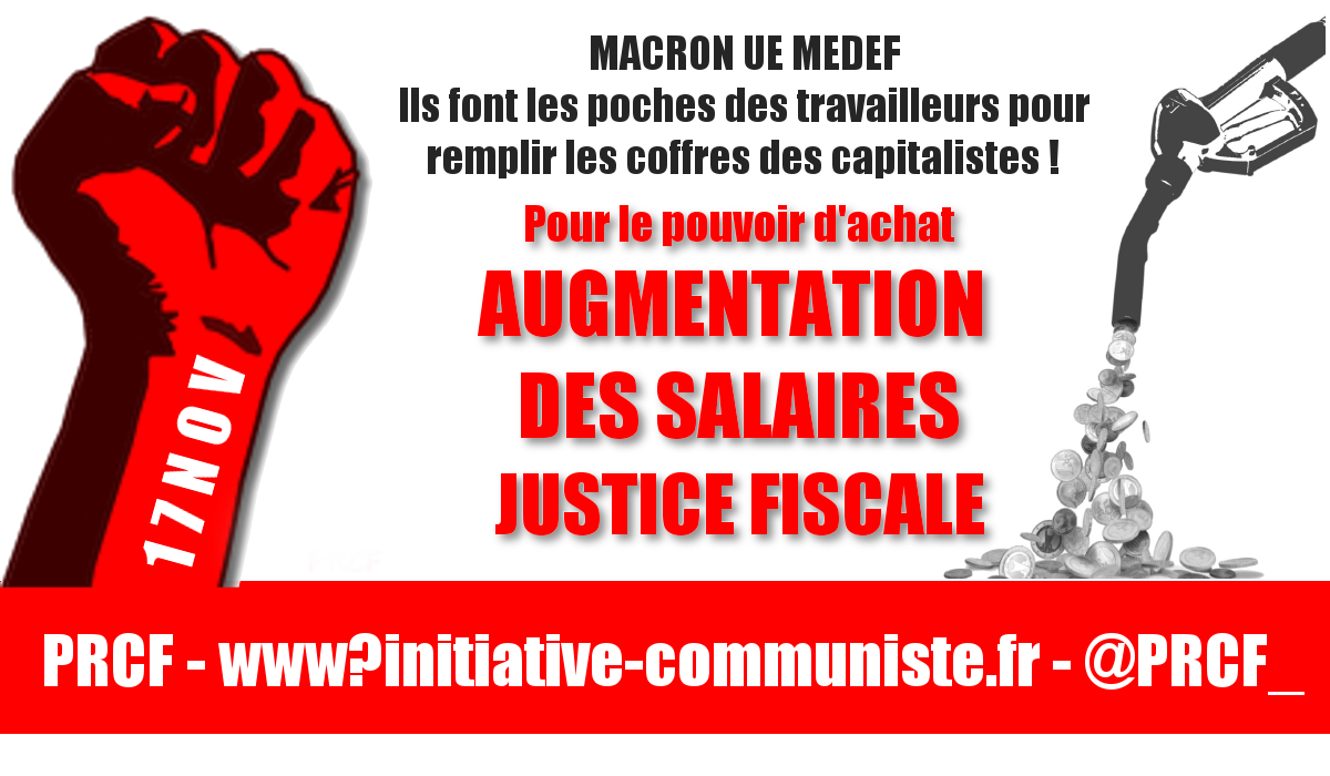 #17nov Augmentez les salaires ! le #tract du #PRCF