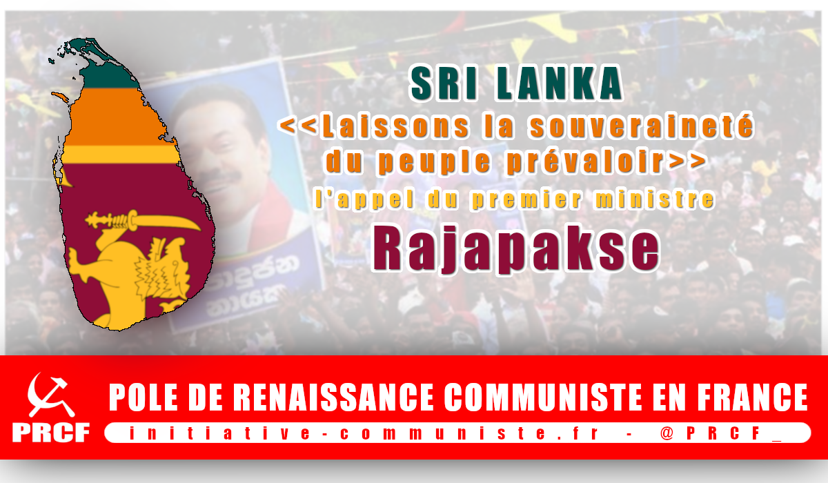 Sri Lanka : « Laissons la souveraineté du peuple prévaloir » l’appel du premier ministre Rajapakse
