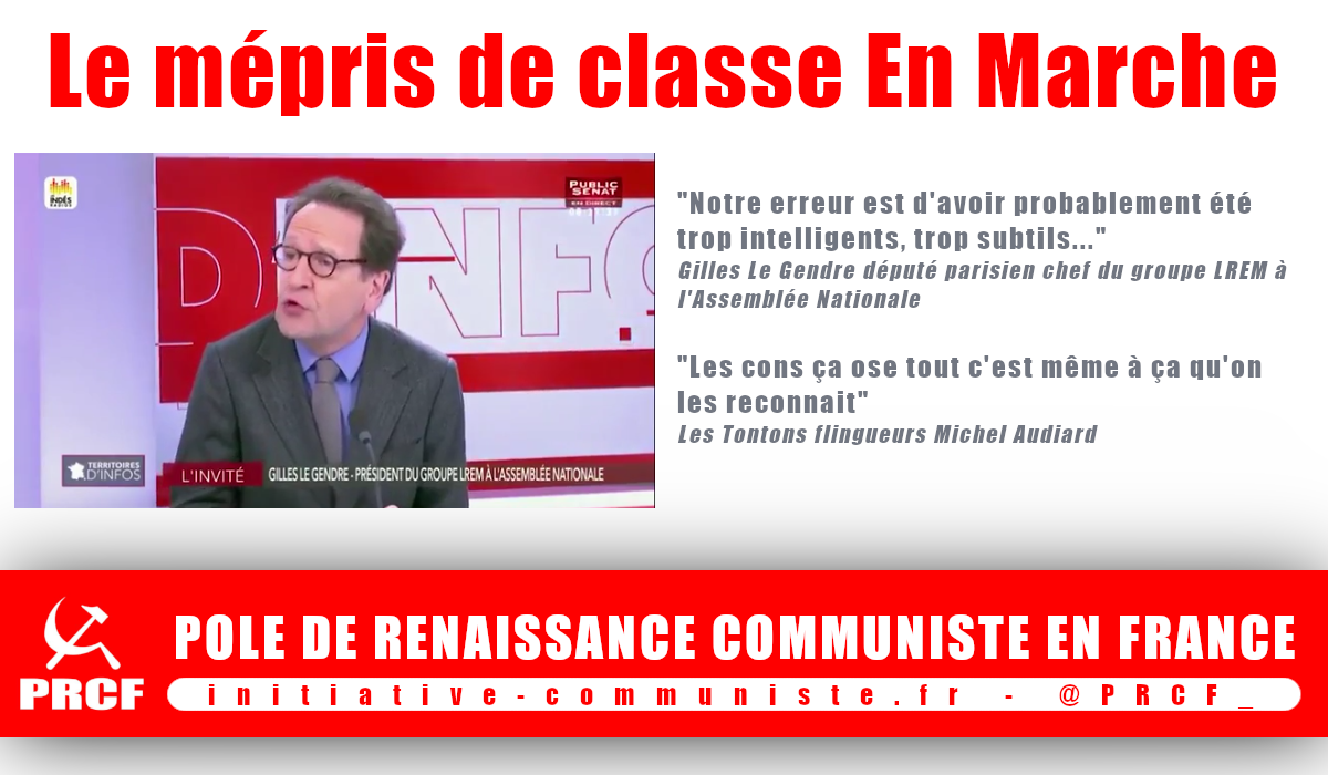 Les français sont intelligents. Ils comprennent le mépris de classe En Marche.