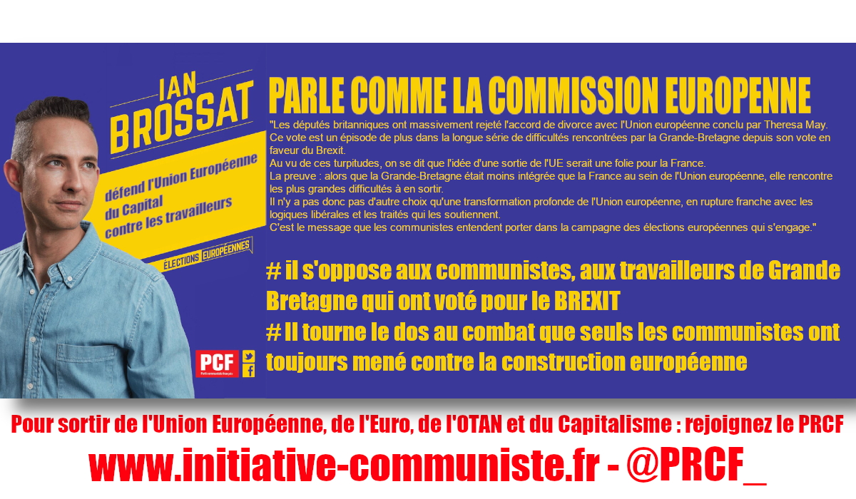 La signification 100 % européiste du vote Pcf aux européennes selon Ian Brossat.