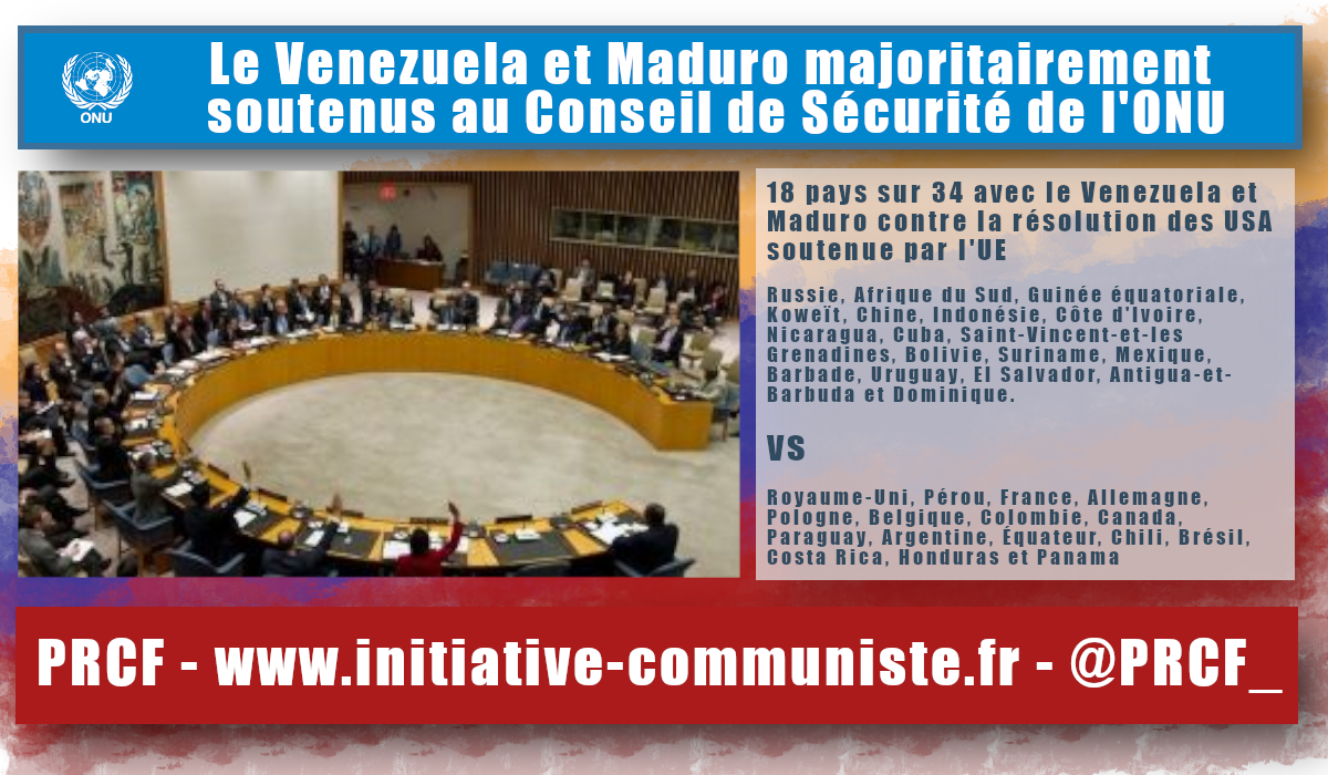 Le Venezuela Bolivarien obtient le soutien de la majorité du conseil de sécurité de l’ONU