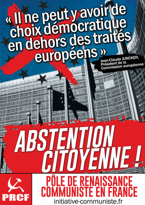Sans moi le 26 mai : appel à l’abstention citoyenne aux élections européennes !