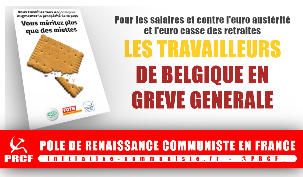 Grève Générale en Belgique pour augmenter les salaires !