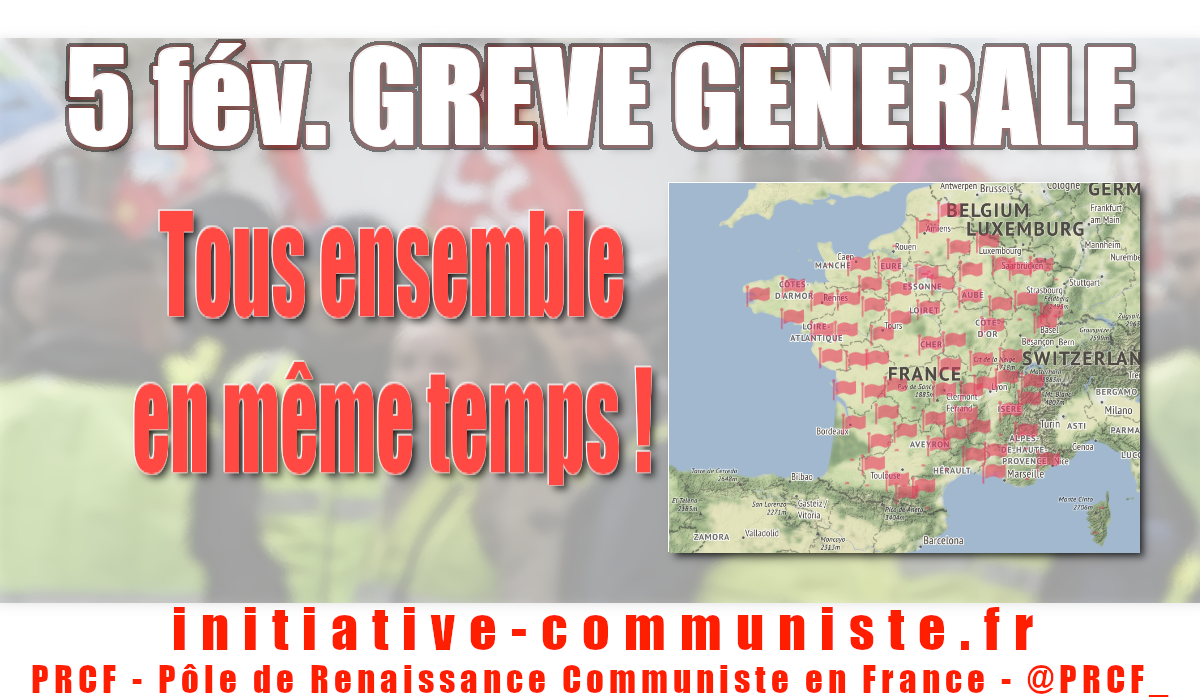 Grève générale le 5 février à l’appel de la CGT et des gilets jaunes – carte des manifestations / comment faire grève