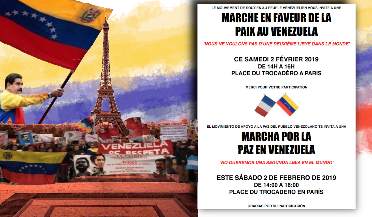 #Paris Marche pour la paix au #Venezuela : 14h – place du Trocadero