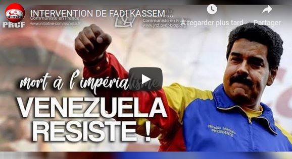 « défendre le Venezuela c’est se défendre » – F Kassem #pastoucheauvenezuela #handsoffvenezuela