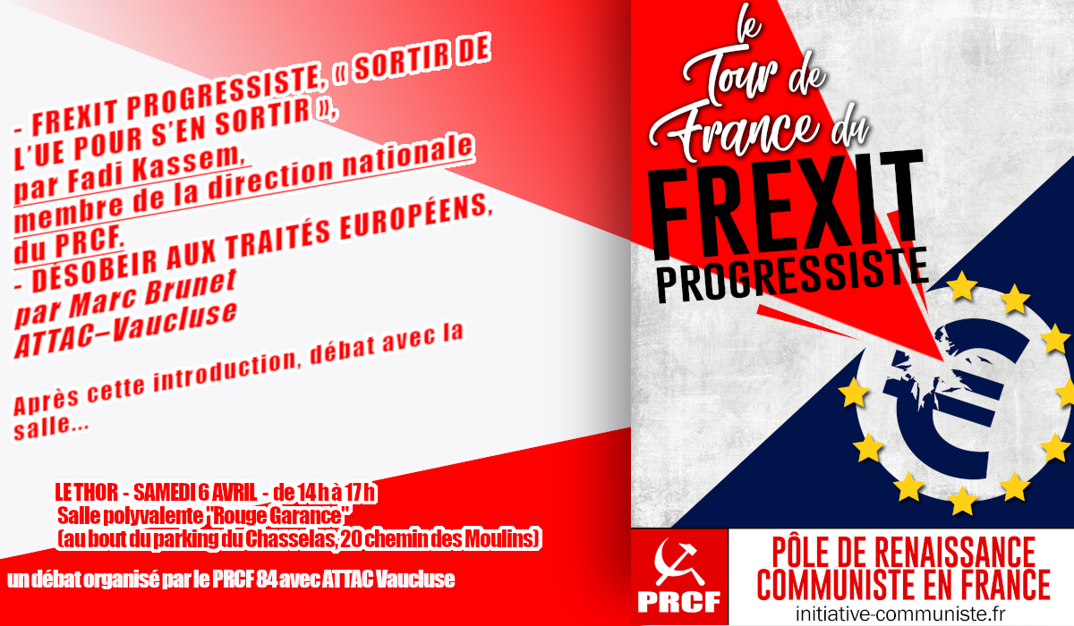 Débat public sur l’Union Européenne – Le Thor 6 avril – 14h