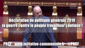 Déclaration de politique générale : la guerre contre le peuple travailleur continue !