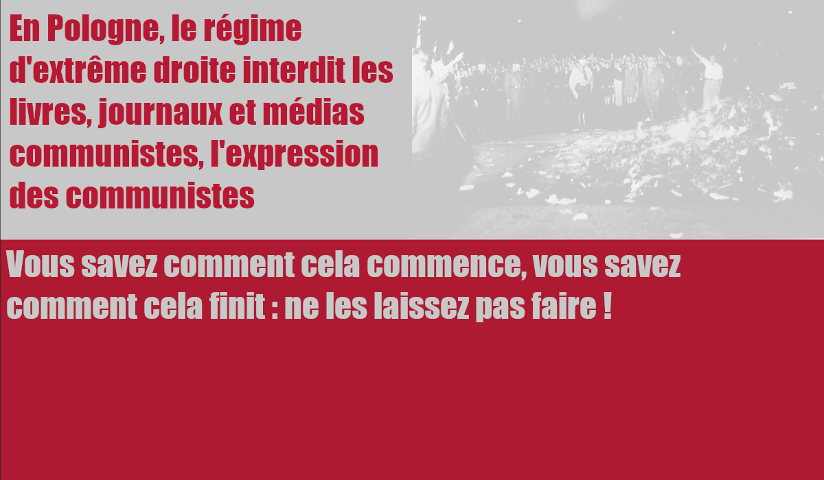 Nouvelle offensive euro- maccarthyste en Pologne !