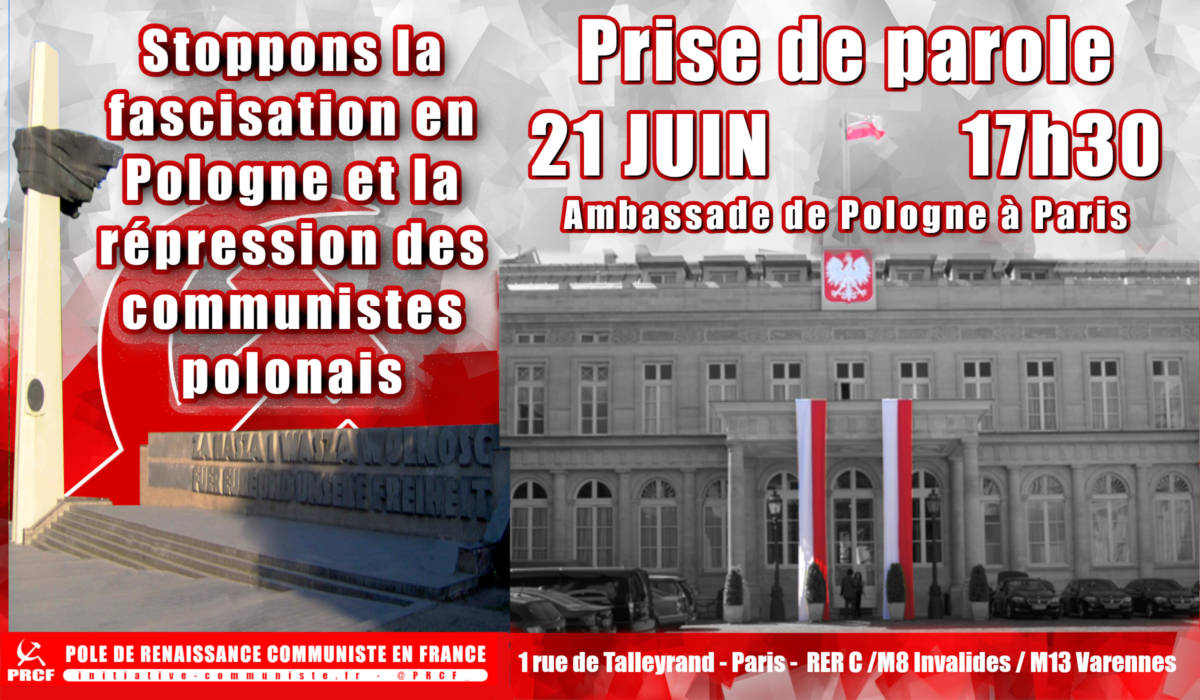 Stop à la fascisation et à la criminalisation du communisme en Pologne ! #21juin